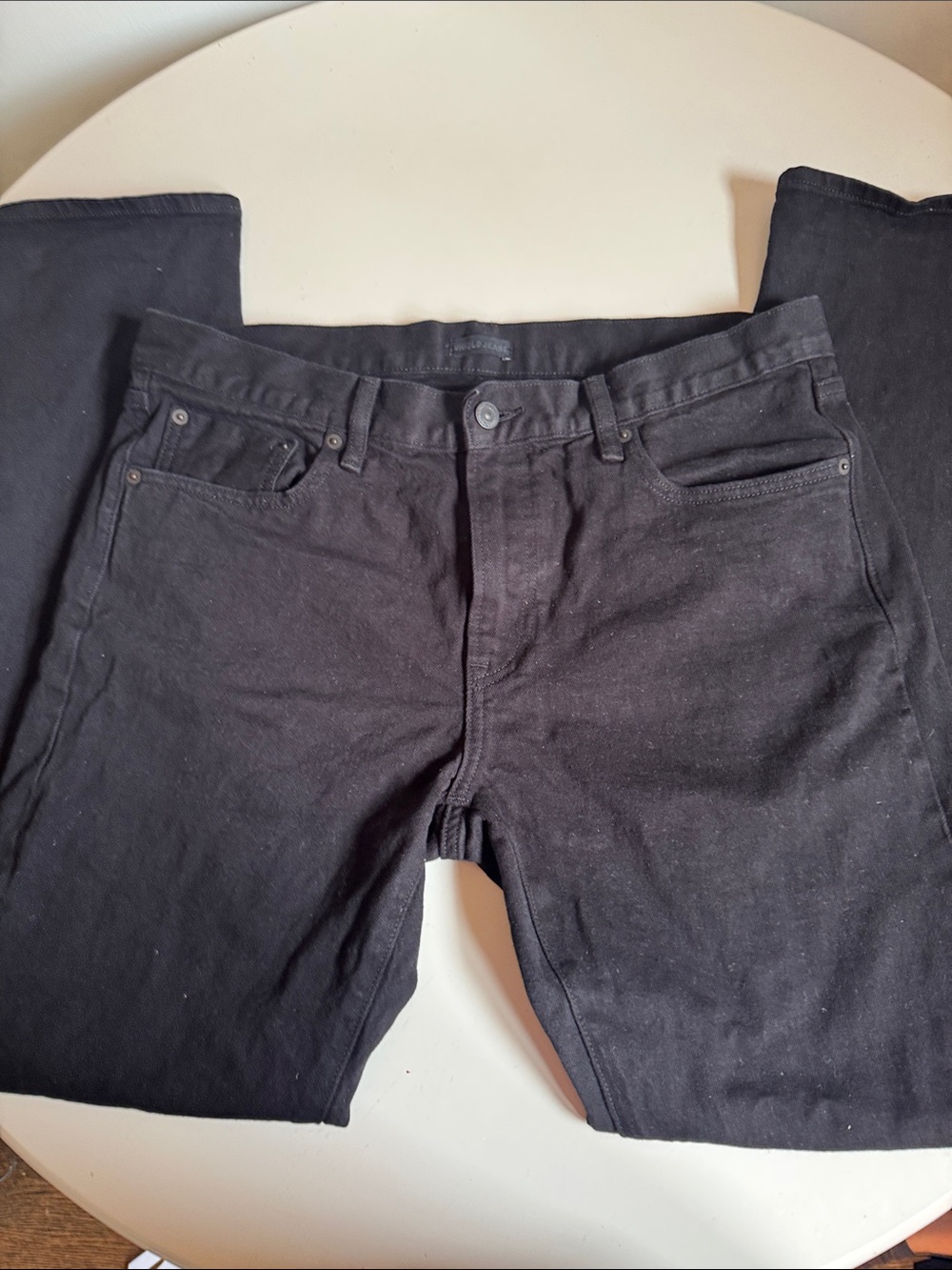 Uniqlo Black Straight-Leg Jeans 36x32